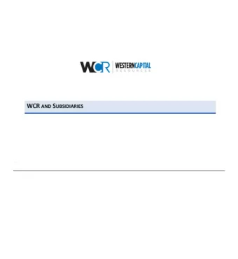 EX99.1 2 v423007_ex991.htm EXHIBIT 99.1  Exhibit 99.1  W  CR  AND  S UBS I  DI  ARI  ES