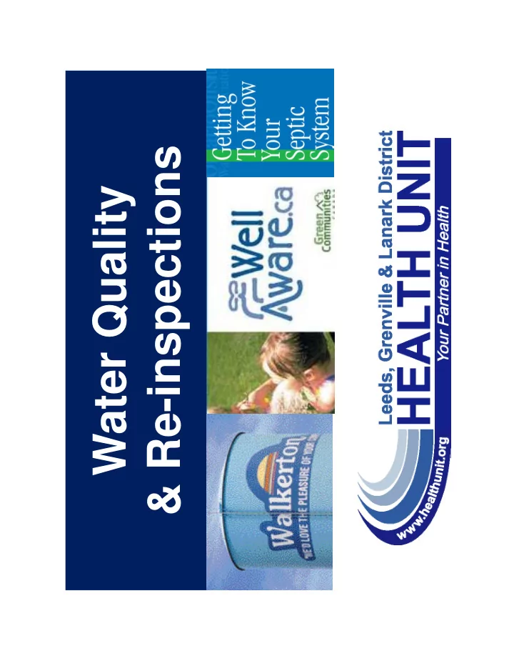 re inspections water quality