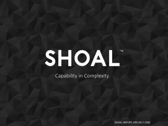 Capability in Complexity  SHOAL-REPORT-599-2017-J590  From Aerospace Futures to Employed  (and back