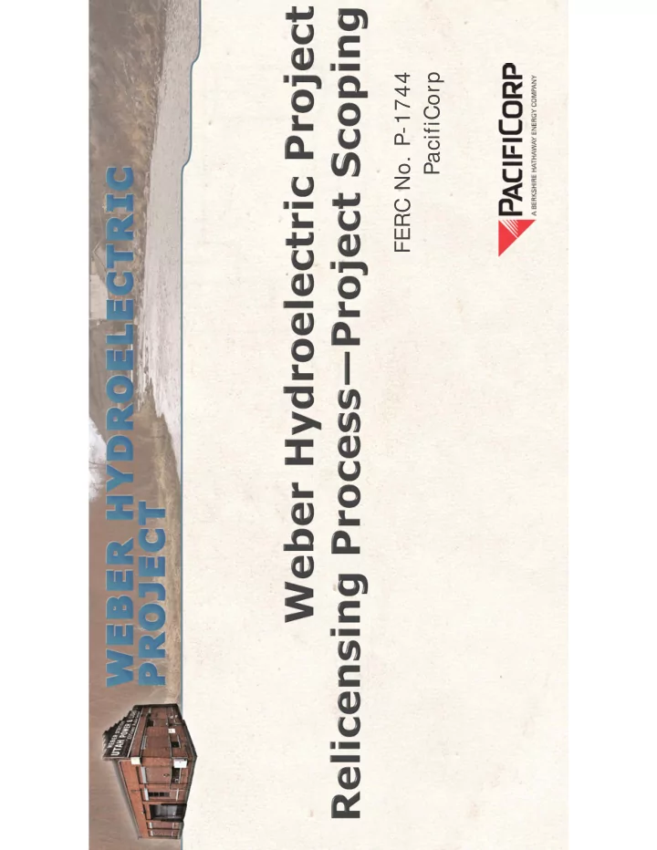 ferc no p 1744 pacificorp current license issued 1989