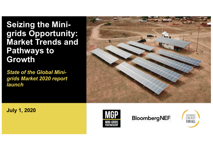 seizing the mini grids opportunity market trends and