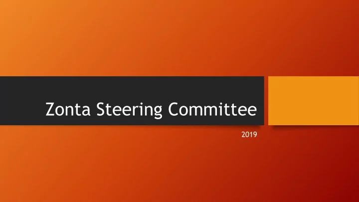 zonta steering committee