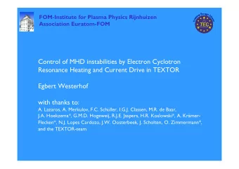 Control of MHD instabilities by Electron Cyclotron  Resonance Heating and Current Drive in TEXTOR