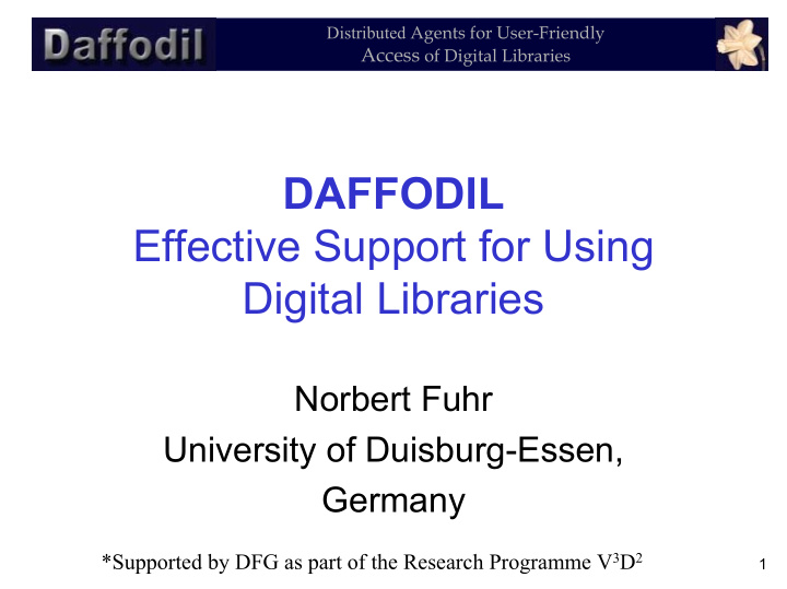 daffodil effective support for using digital libraries