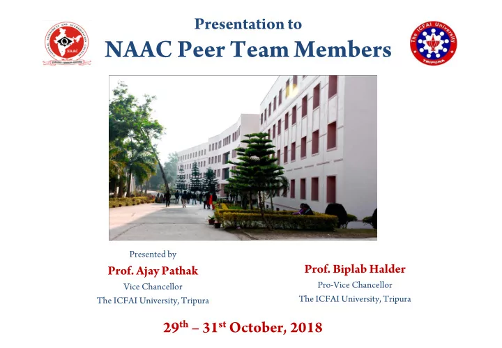 naac peer team members