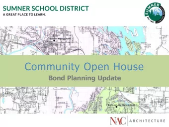 Community Open House Bond Planning Update Agenda  Review Facilities Planning Committee Work  Review