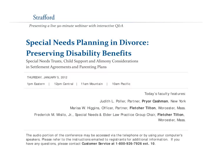 special needs planning in divorce p preserving disability