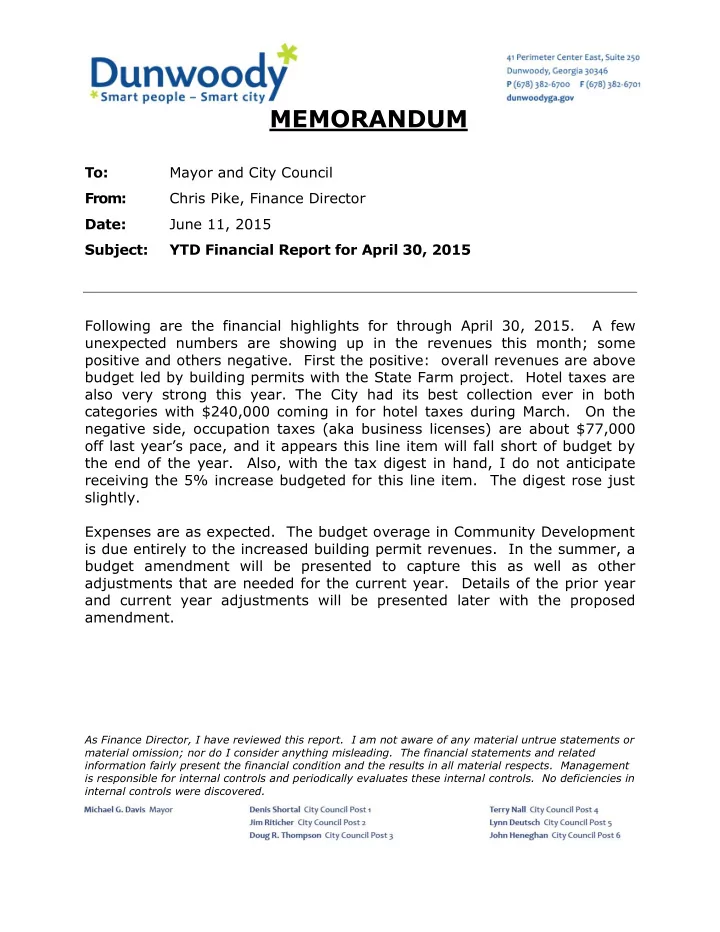 memorandum