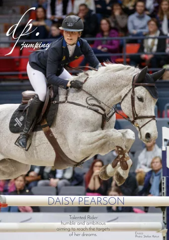 DAISY PEARSON  Talented Rider  humble and ambitious  aiming to reach the targets  Erusco  of her