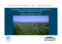 climate change adaptation in see unep perspective