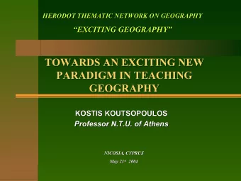 TOWARDS AN EXCITING NEW  TOWARDS AN EXCITING NEW  PARADIGM IN TEACHING  PARADIGM IN TEACHING