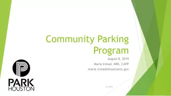 Program  August 8, 2019  Maria Irshad, MPA, CAPP  maria.irshad@houstontx.gov  8/9/2019  1  Agenda