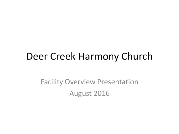deer creek harmony church