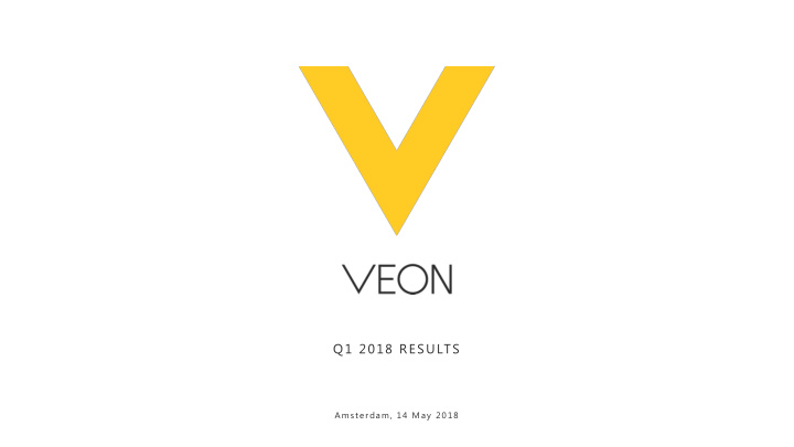 q1 2018 results