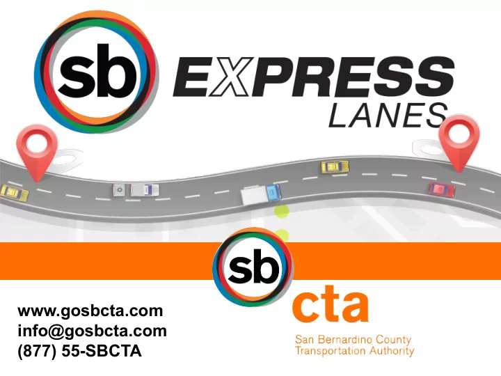gosbcta com info gosbcta com 877 55 sbcta hov express