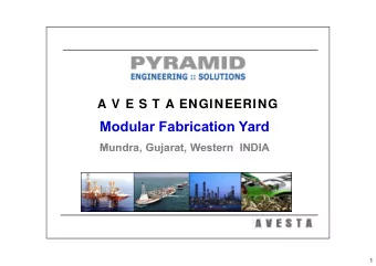 Modular Fabrication Yard  Mundra Gujarat Western INDIA  Mundra, Gujarat, Western  INDIA  1