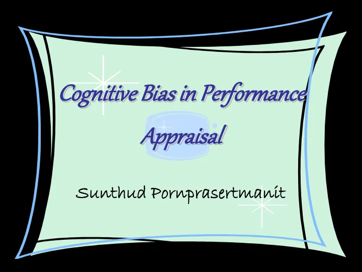appraisal