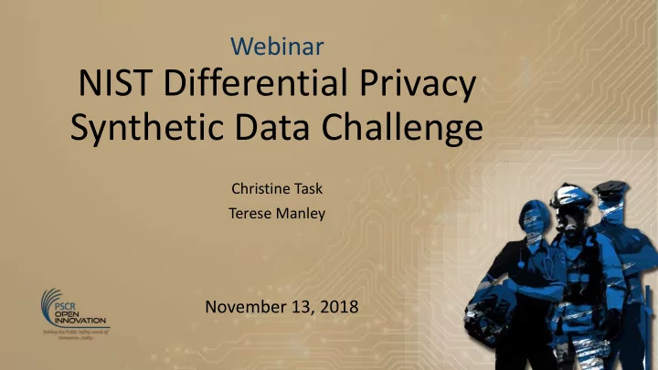 nist differential privacy synthetic data challenge