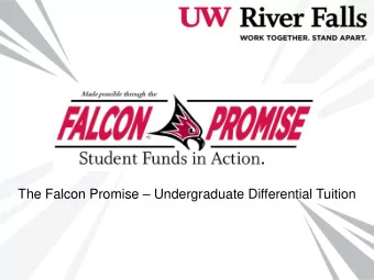 The Falcon Promise  Undergraduate Differential Tuition  Our Students  Fall 2010 Enrollment of