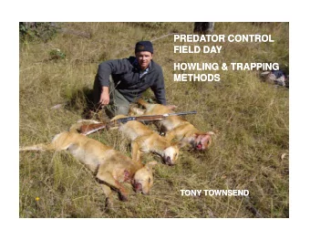 PREDATOR CONTROL  PREDATOR CONTROL  FIELD DAY  FIELD DAY  HOWLING &amp; TRAPPING  HOWLING &amp;