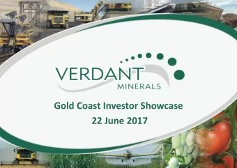 Gold Coast Investor Showcase  22 June 2017  Disclaimer    This presentation (the Presentation)