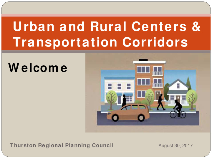 urban and rural centers transportation corridors