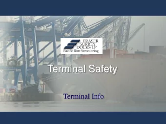 Terminal Safety  Terminal Info  FSD Clients  Oceania  Every Second Saturday    CMA-CGM