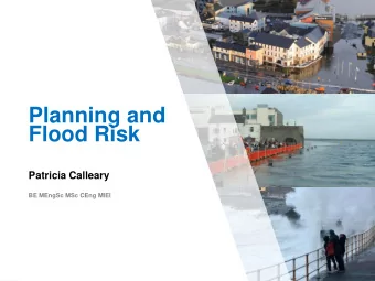Planning and  Flood Risk  Patricia Calleary  BE MEngSc MSc CEng MIEI  After the  Beast from the