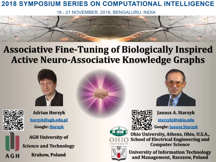 associative fine tuning of biologically inspired active