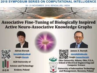 Associative Fine-Tuning of Biologically Inspired  Active Neuro-Associative Knowledge Graphs  Adrian