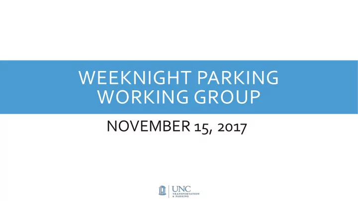 working group