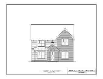BROOKHAVEN COMMONS  FRONT  ELEVATION  DOGWOOD  SCALE - 1/8&quot; = 1'-0&quot;  WH  KITCHEN