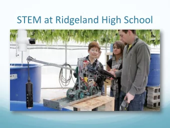 STEM at Ridgeland High School  STEM Grant  Technology  Increased Bandwidth  Video