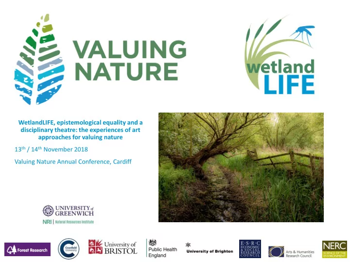 wetlandlife epistemological equality and a disciplinary