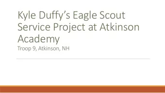 Kyle Duffys Eagle Scout  Service Project at Atkinson  Academy  Troop 9, Atkinson, NH  Project
