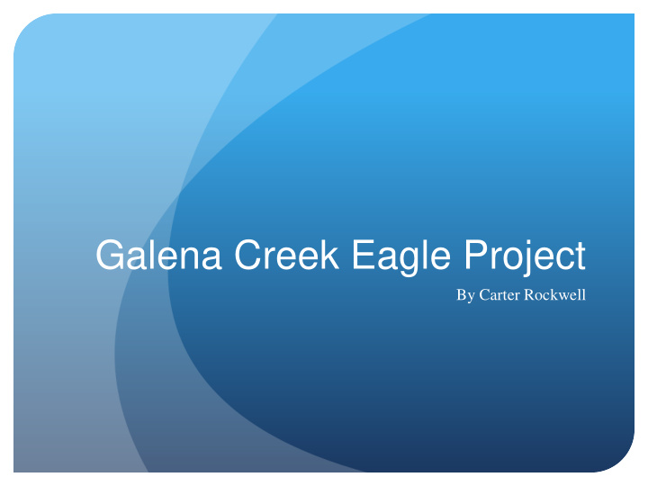 galena creek eagle project