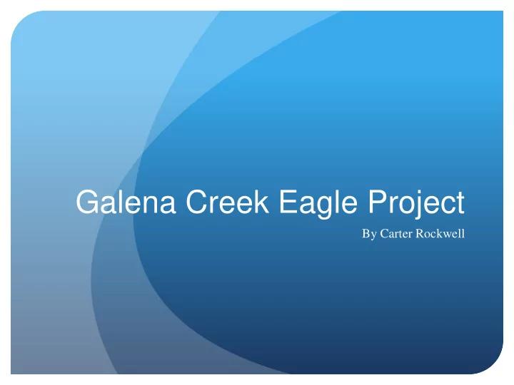 galena creek eagle project