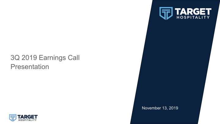 3q 2019 earnings call presentation