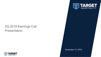 3Q 2019 Earnings Call  Presentation  November 13, 2019  Disclaimer  Cautionary Statement Regarding