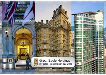 Great Eagle Holdings  Investor Presentation Q3 2018  1 Great Eagle Holdings Limited  Background  A