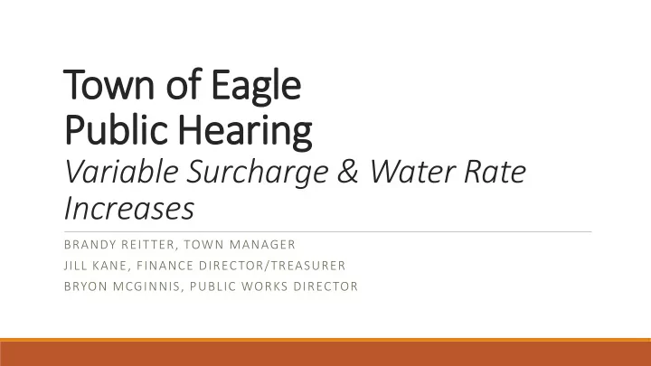 town of eagle