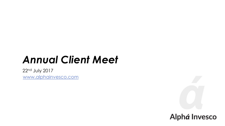 annual client meet