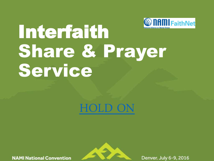 interf interfaith aith share prayer