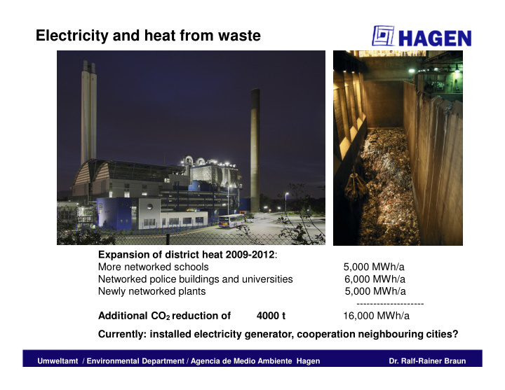 electricity and heat from waste