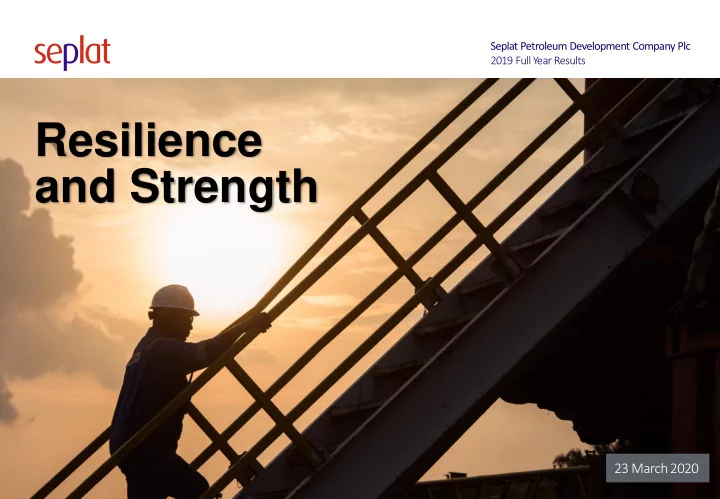 resilience and strength