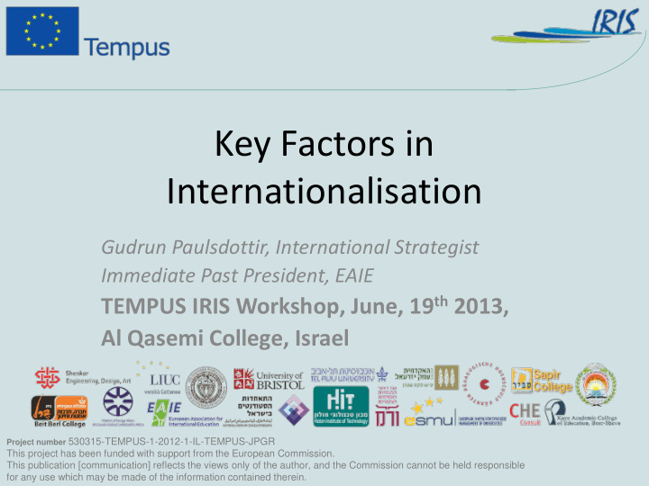 key factors in internationalisation