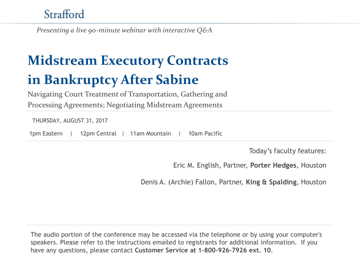 midstream executory contracts in bankruptcy after sabine