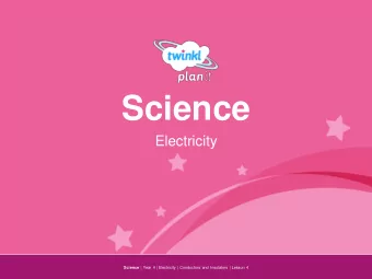 Science  Electricity  Year One Science | Year 4 | Electricity | Conductors and Insulators | Lesson