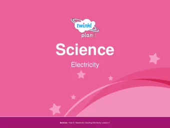 Science  Electricity  Year One Science | Year 4 | Electricity | Exciting Electricity | Lesson 1