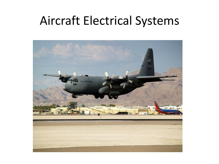 aircraft electrical systems